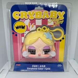 Authentic Pop-mart Crybaby Earphone Case with Keychain